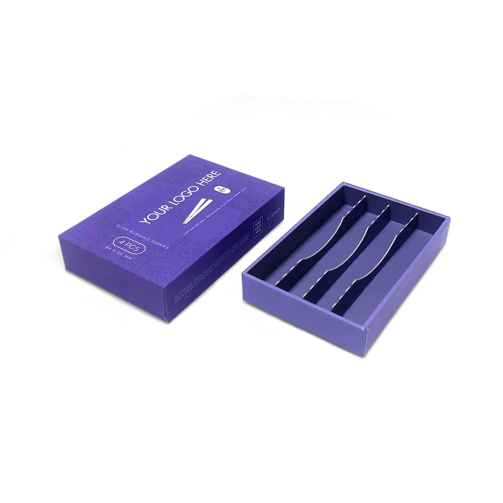 Custom Pre Rolled Turned Edge Box 4PK Quarter Size - Image 3